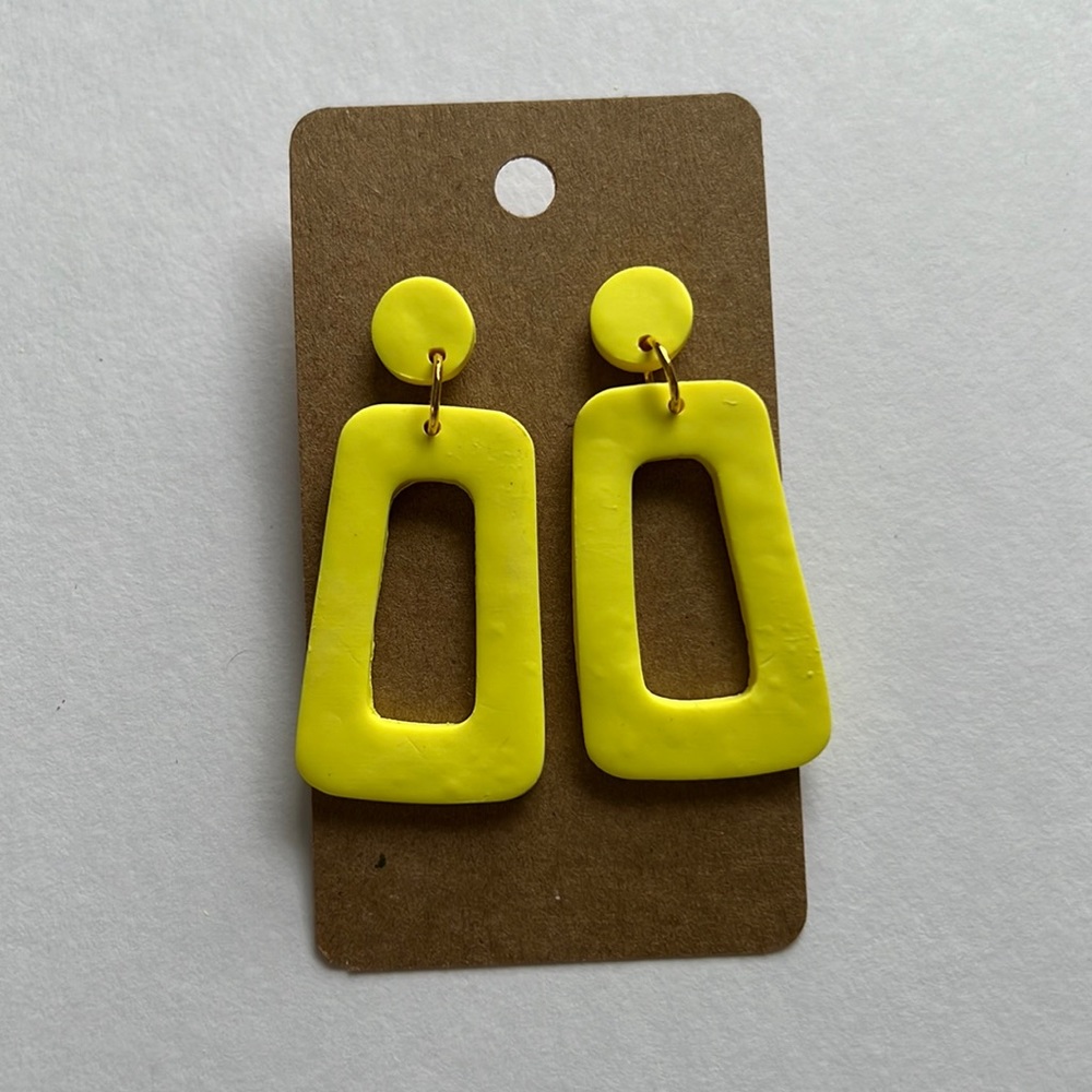 NWT  Earrings Bohemian Earrings Clay Soft Pottery Handmade Earrings Rainbow